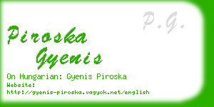 piroska gyenis business card
